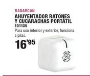Oferta de Radarcan - Ahuyentador Ratones Y Cucarachas Portatil por 16,95€ en Ferrcash