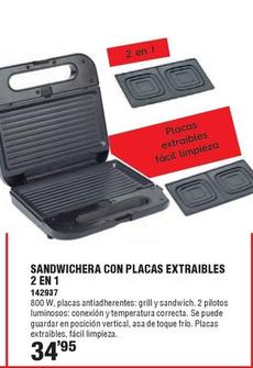 Oferta de Ambit - Sandwichera Con Placas Extraibles 2 En 1 por 34,95€ en Ferrcash
