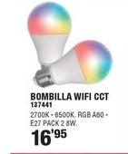 Oferta de Bombilla Wifi CCT por 16,95€ en Ferrcash