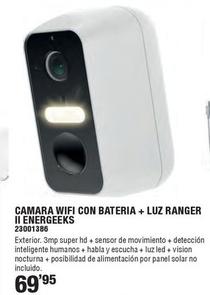Oferta de Energeeks - Camara Wifi Con Bateria + Luz Ranger II por 69,95€ en Ferrcash