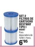 Oferta de Bestway - Set 2 Filtros De Cartucho Tipo 1 por 6,95€ en Ferrcash