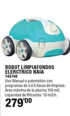Oferta de Robot Limpiafondos Electrico Naia por 279€ en Ferrcash