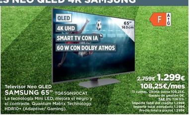 Oferta de Televisor Samsung por 1299€ en El Corte Inglés