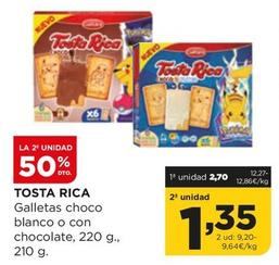 Oferta de Cuétara - Tosta Rica Galletas Choco Blanco O Con Chocolate por 2,7€ en Alimerka