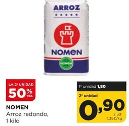 Oferta de Nomen - Arroz Redondo por 1,8€ en Alimerka