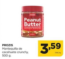 Oferta de Prozis - Mantequilla de cacahuete crunchy por 3,59€ en Alimerka
