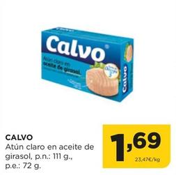 Oferta de Calvo - Atún Claro En Aceite De Girasol por 1,69€ en Alimerka