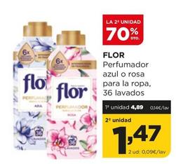 Oferta de Flor - Perfumador Azul O Rosa Para La Ropa por 4,89€ en Alimerka