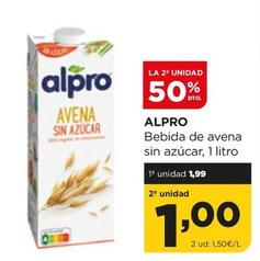 Oferta de Alpro - Bebida De Avena Sin Azúcar por 1,99€ en Alimerka