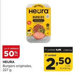 Oferta de Heura - Burgers Originales por 4,99€ en Alimerka