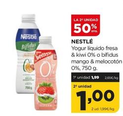 Oferta de Nestlé - Yogur Líquido Fresa & Kiwi 0% o Bifidus Mango & Melocoton por 1,99€ en Alimerka