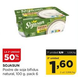 Oferta de Sojasun - Postre De Soja Bifidus Natural por 3,19€ en Alimerka