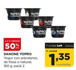 Oferta de Danone - Yogur con arándanos, de fresa o natural por 2,69€ en Alimerka