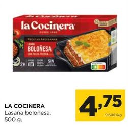 Oferta de La Cocinera - Lasaña Boloñesa por 4,75€ en Alimerka