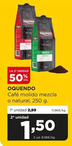 Oferta de Oquendo - Café Molido Mezcla O Natural por 2,99€ en Alimerka
