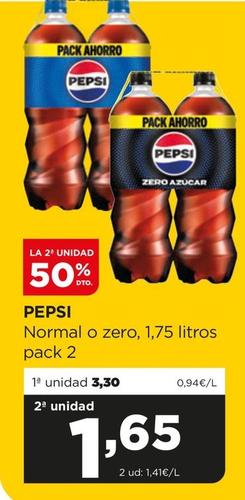 Oferta de Pepsi - Normal O Zero por 3,3€ en Alimerka