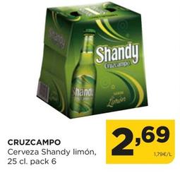 Oferta de Cruzcampo - Cerveza Shandy Limón por 2,69€ en Alimerka