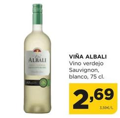 Oferta de Viña Albali - Vino Verdejo Sauvignon, Blanco por 2,69€ en Alimerka
