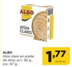 Oferta de Albo - ATÚN CLARO ENACETE DE OLIVA  por 1,77€ en Alimerka