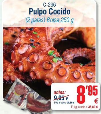 Oferta de Pulpo cocido por 8,95€ en Abordo