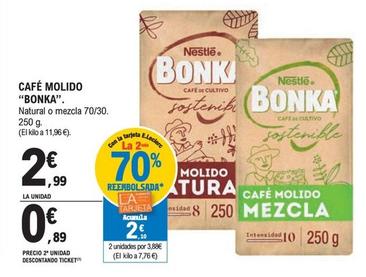 Oferta de Bonka - Café Molido por 2,99€ en E.Leclerc
