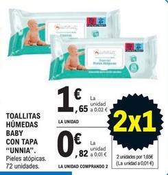 Oferta de Ifa Unnia - Toallitas Húmedas Baby Con Tapa por 1,65€ en E.Leclerc