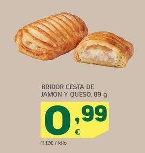 Oferta de Bridor Cesta De Jamón Y Queso por 0,99€ en HiperDino