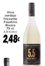 Oferta de Faustino Rivero - Vino Verdejo Frizzante por 2,48€ en Supermercados Piedra