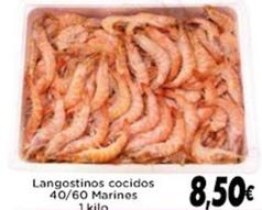 Oferta de Langostinos Cocidos 40/60 Marines por 8,5€ en Supermercados Piedra