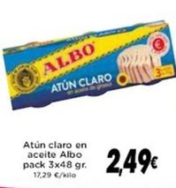 Oferta de Albo - Atún Claro En Aceite por 2,49€ en Supermercados Piedra