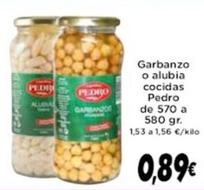 Oferta de Pedro - Garbanzo O Alubia Cocidas por 0,89€ en Supermercados Piedra