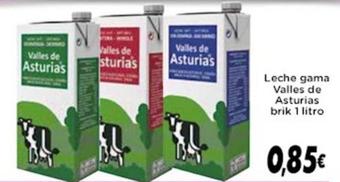 Oferta de Valles De Asturias - Leche   por 0,85€ en Supermercados Piedra