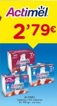 Oferta de Actimel - Sabores/0% Sabores por 2,79€ en Supermercados Piedra