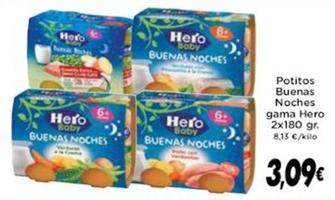 Oferta de Hero - Potitos Buenas Noches por 3,09€ en Supermercados Piedra