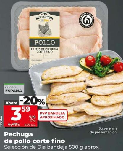 Oferta de Pechuga de pollo por 3,59€ en Dia