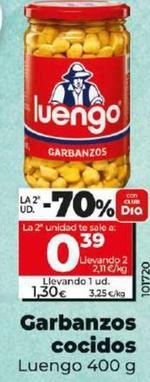 Oferta de Luengo - garbanzos cocidos por 1,3€ en Dia