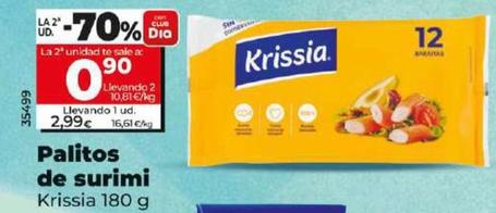 Oferta de Krissia - Palitos De Surimi por 2,99€ en Dia
