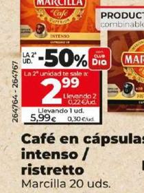 Oferta de Marcilla - Café En Cápsulas Intenso/Ristretto por 5,99€ en Dia