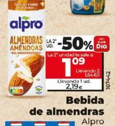 Oferta de Alpro - Bebida De Almendras por 2,19€ en Dia