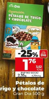 Oferta de Gran Dia - Pétalos De Trigo Y Chocolate  por 2,35€ en Dia