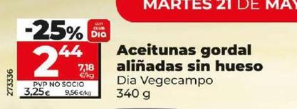 Oferta de Aceitunas negras por 2,44€ en Dia