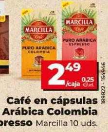 Oferta de Marcilla - Café En Cápsulas Puro Arábica Colombia/Espresso por 2,49€ en Dia