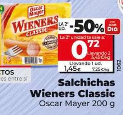 Oferta de Oscar Mayer - Salchichas Wieners Classic por 1,45€ en Dia