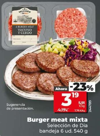 Oferta de Selección De Dia - Burger Meat Mixta  por 3,19€ en Dia