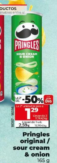 Oferta de Pringles - Original/Sour Cream & Onion por 2,59€ en Dia