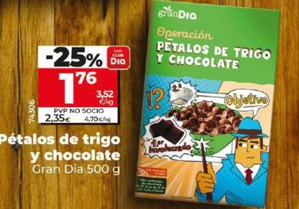Oferta de Gran Dia - Petalos De Trigo Y Chocolate por 2,35€ en Dia