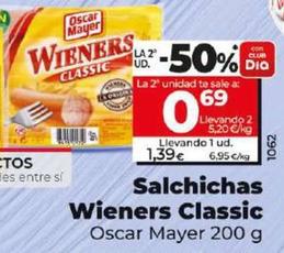 Oferta de Oscar Mayer - Salchichas Wieners Classic por 1,39€ en Dia