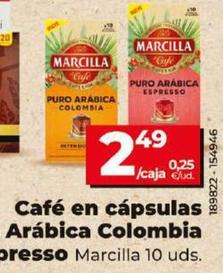Oferta de Marcilla - Café En Cápsulas Arábica Colombia/Espresso por 2,49€ en Dia