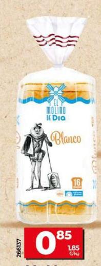 Oferta de El Molino De Dia - Pan De Molde Blanco  por 0,85€ en Dia
