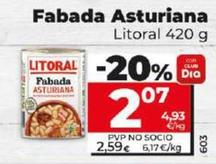 Oferta de Litoral - Fabada Asturiana por 2,07€ en Dia